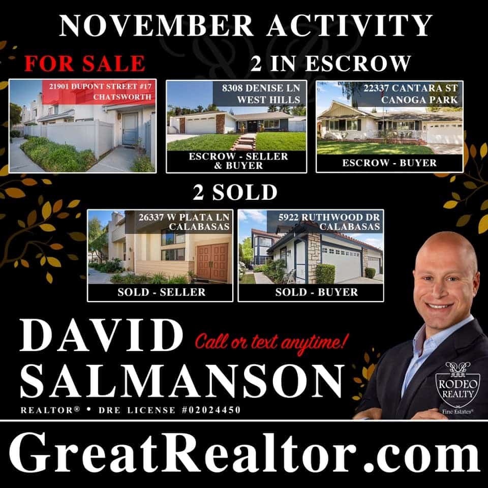 November Calabasas real estate updates