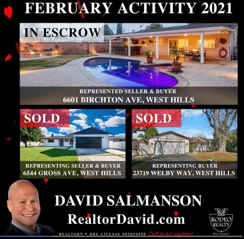 West Hills home sales for February 2021