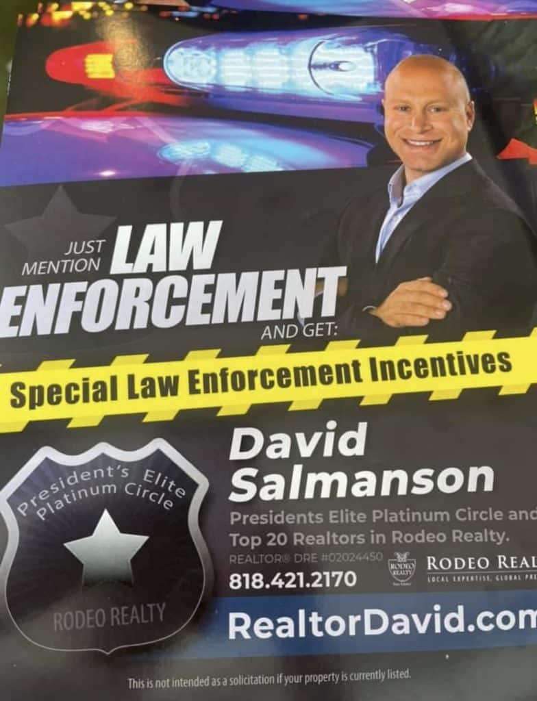West Hills realtor supporting police