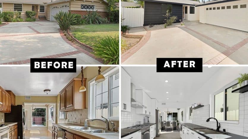 HOUSE FLIP BEFORE AND AFTER PHOTOS 23262 Ostronic Dr Woodland Hills, CA 91367