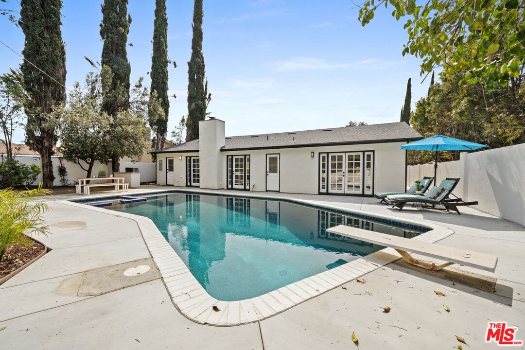 modern single-family pool home