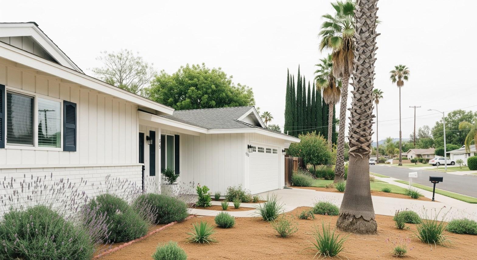 California ranch-style home exterior in Westlake Island neighborhood of Westlake Village CA
