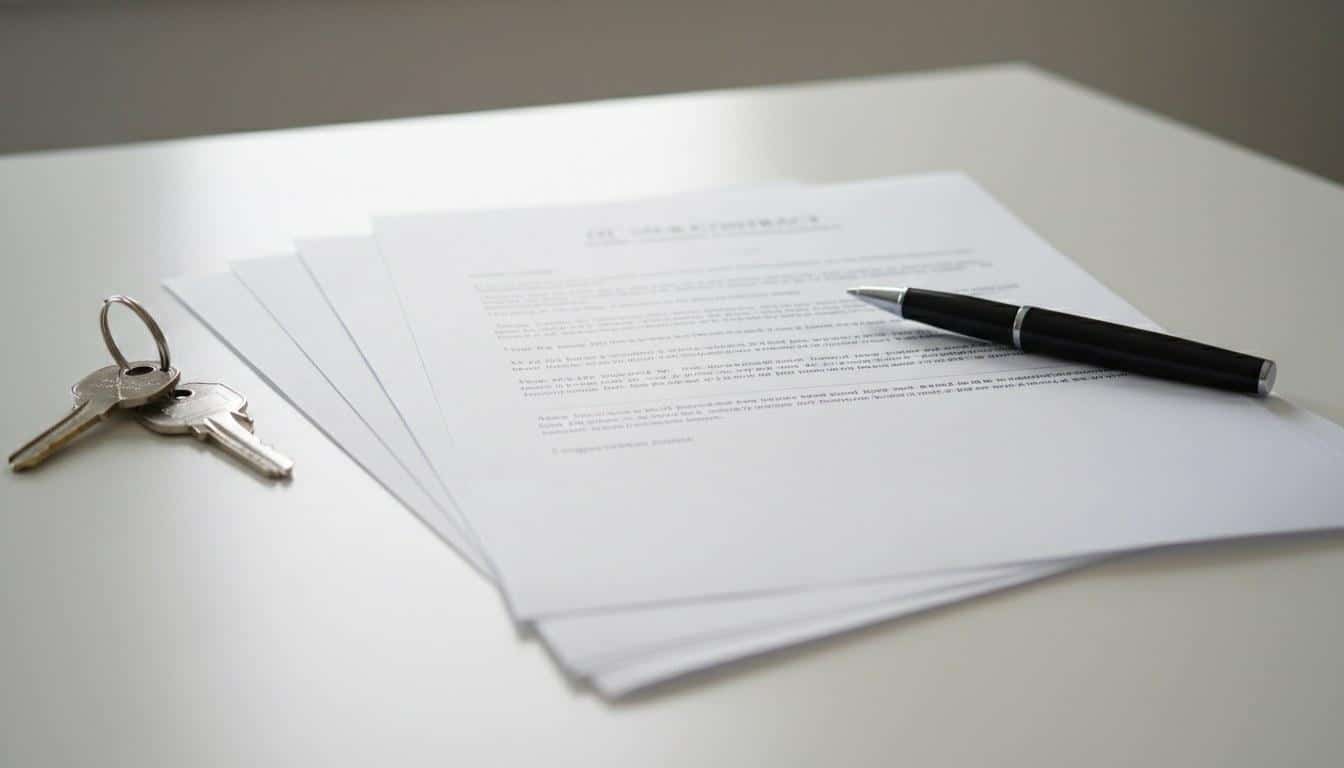 Home purchase contract and keys representing closing on a home with buyer assistance in California
