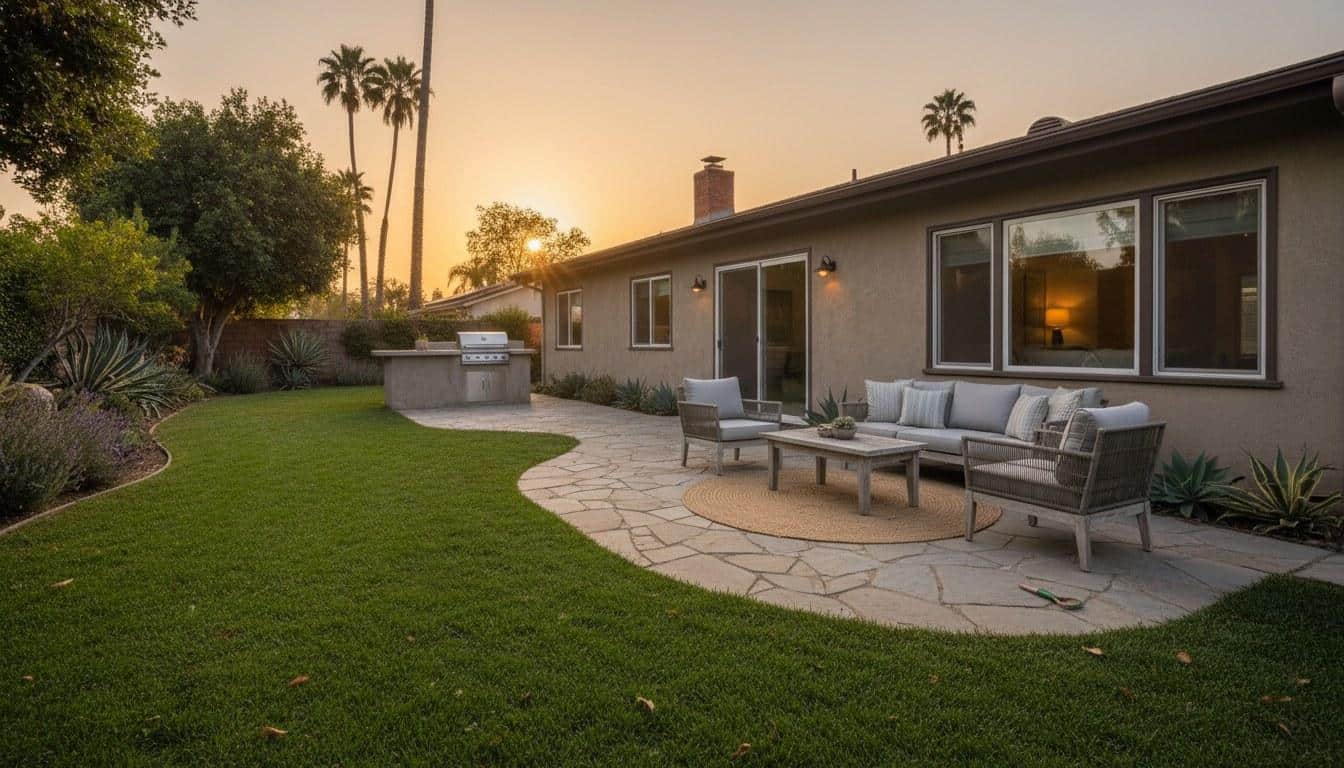 Northridge area residential street with homes for sale in the San Fernando Valley
