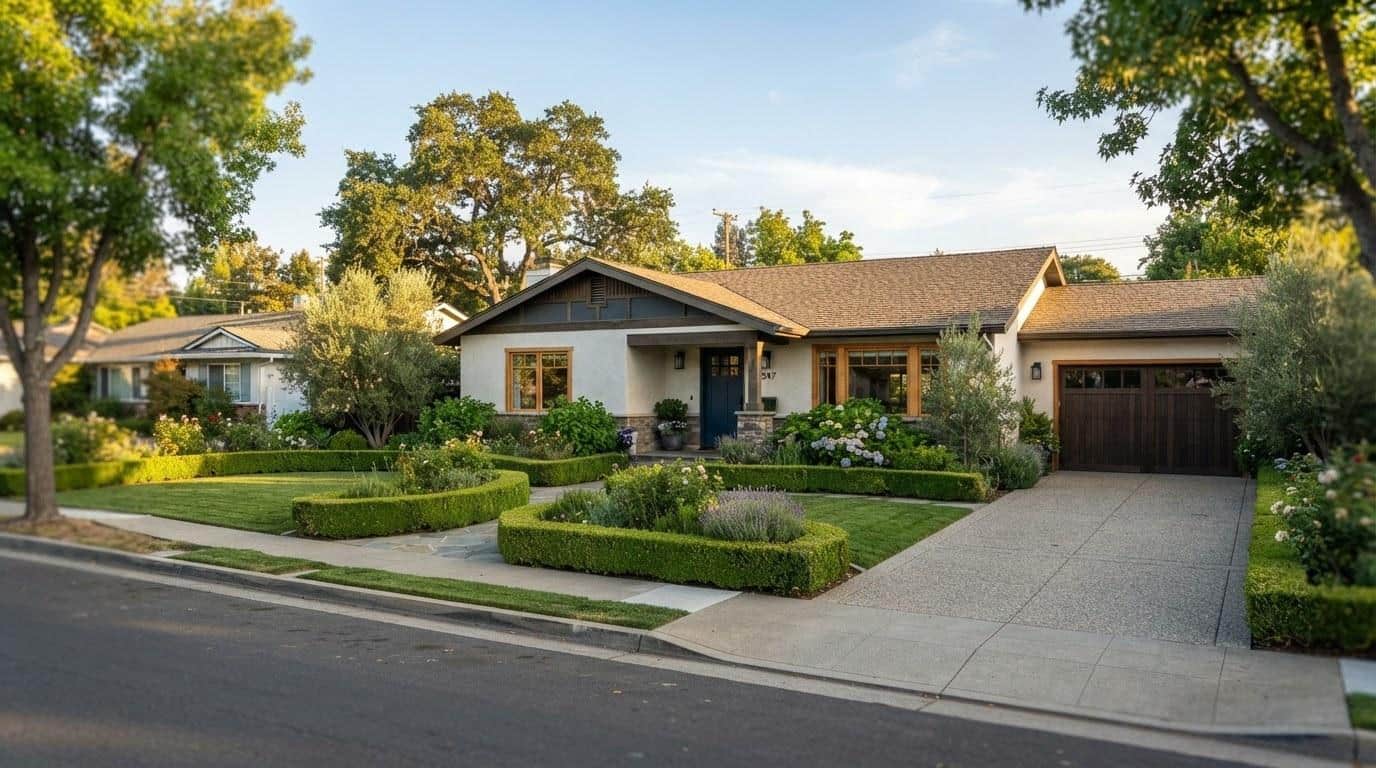 Well-maintained California ranch home exterior representing a typical property subject to home valuation in the Southern California market