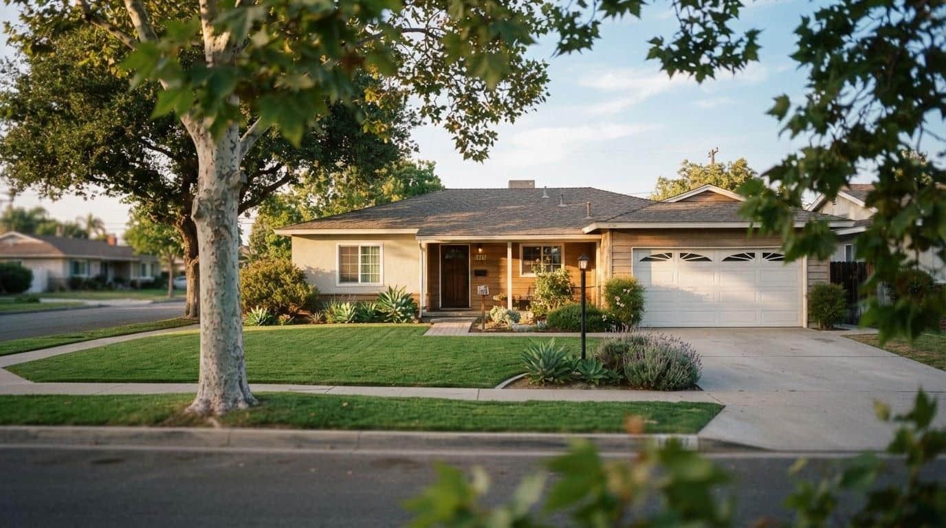 Ranch-style single-family home on a tree-lined street in Remington Place, Woodland Hills CA